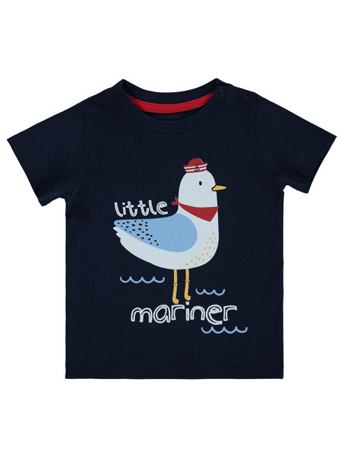 Little Mariner Baskılı 6-18 Ay Tişört - Lacivert