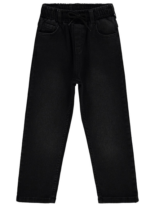 Beli Lastikli Jogger 10-13 Yaş Pantolon Kot - Siyah