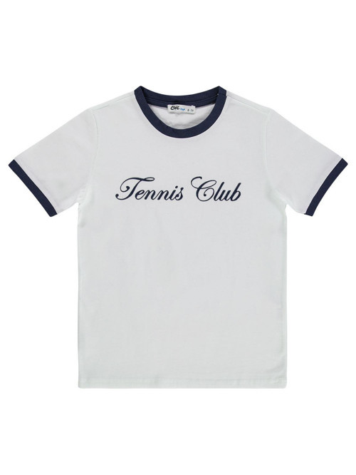 Tennis Club Baskılı 6-9 Yaş Tişört - Lacivert