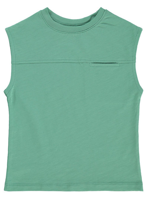 Basic Sıfır Kol 2-5 Yaş Tişört - Yeşil