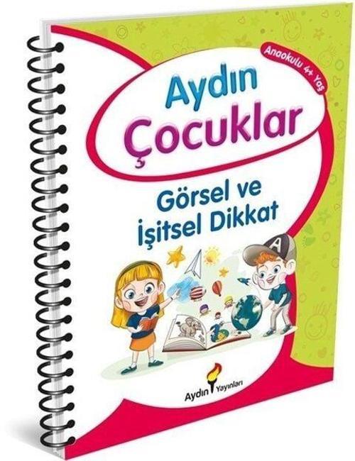 Aydın Çocuklar 4 Yaş Etkinlik Kitabım Görsel ve İşitsel Dikkat