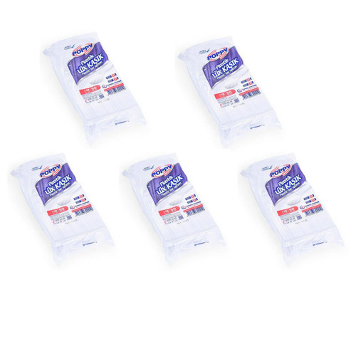 Plastik Lüx Şeffaf Kaşık - 18 Cm. - 3.2 Gr. - 50 Adetlik 5 Paket