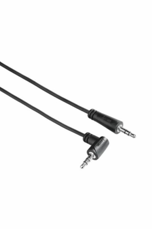 122311 Stereo 3.5Mm - 3.5Mm 90° Açılı 0.5M Ses Kablosu, Siyah