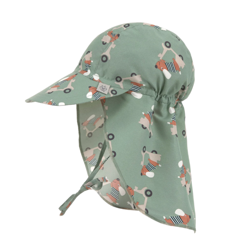 Flap Hat UV Korumalı Uzun Şapka Scooter Dog Green