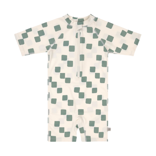 UV Korumalı Mayo Checkerboard Sea Salt Green