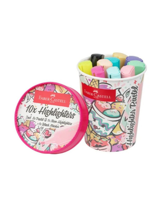 Textliner Ice Cream , Pastel 10'lu Su Bazlı Mürekkep , Dayanıklı Kesik Uç