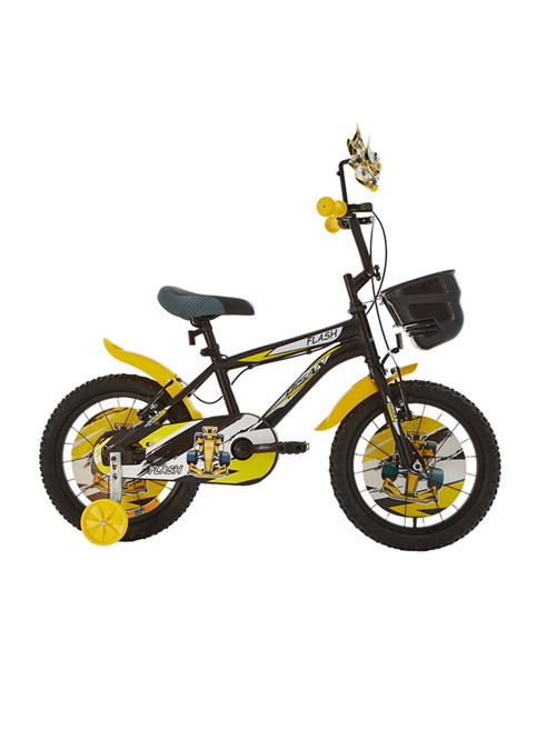 FLASH ERKEK ÇOCUK BİSİKLETİ 26CM V 16 JANT MAT SİYAH SARI