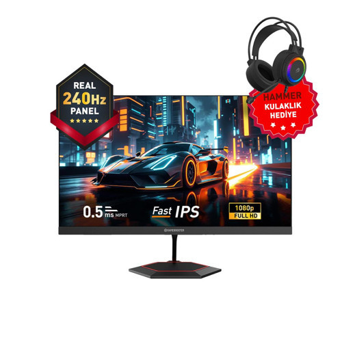 27" GB-27F240FF Monitör + H02B Kulaklık