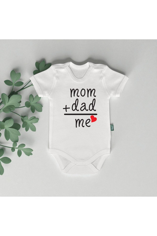 Anne Baba Özel Bebek Body & Zıbın Mom + Dad = Me