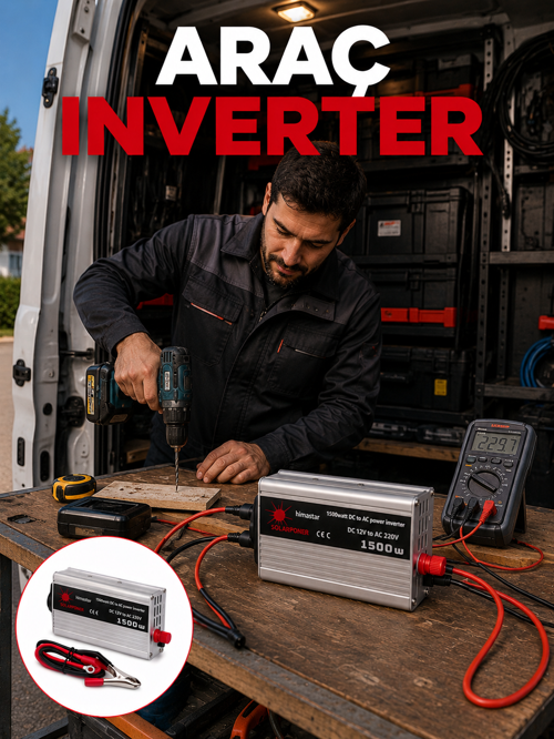 uygun 1500W Araç İnvertörü Elektronik Cihazlar İçin Yüksek Verimli Güç Dönüştürme Siste