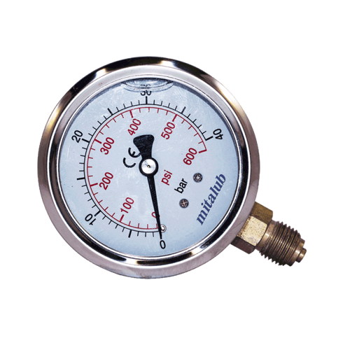Gliserinli Paslanmaz Alttan Manometre 63mm x 1bar MIGP6301B