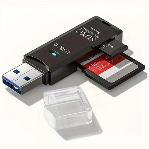 2in1 Usb 3.0 Micro Sd Hafıza Kartı - Tf Kart Okuyucu Hub Adaptör Veri Aktarıcı (5047)