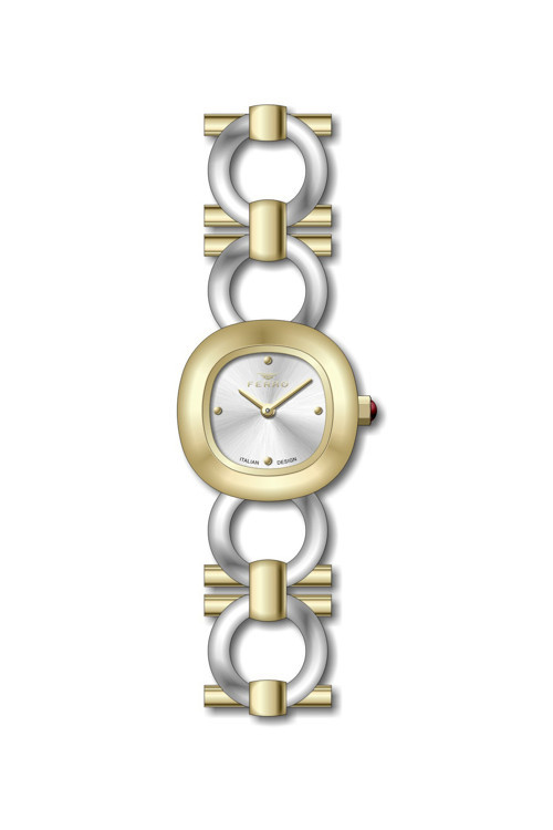 FL40175A-D Quartz Çelik Gri Sarı 25 mm Kadın Kol Saati