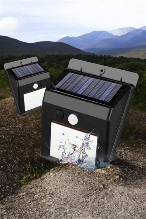 Solar Lamba Giriş, Bahçe Yol Avlu Hareket Sensörlü Led Parlak Gece Su Geçirmez