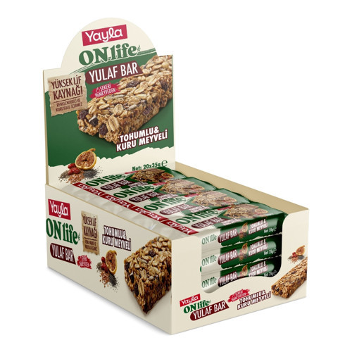 Onlife Tohumlu ve Kuru Meyveli Yulaf Bar 35 g x20