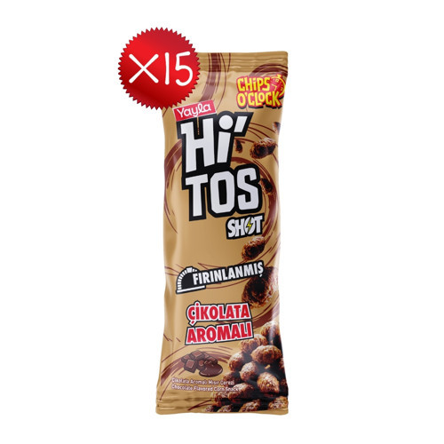 Hi'tos Shot Çikolata Aromalı Mısır Çerezi 25 g x15