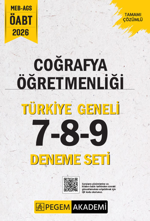 2026 MEB AGS ÖABT Coğrafya Öğretmenliği Tamamı Çözümlü Türkiye Geneli 7-8-9 (3'lü Deneme Seti)