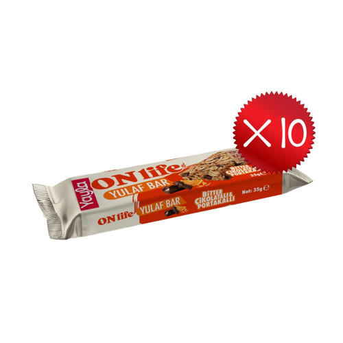Onlife Bitter Çikolatalı ve Portakallı Yulaf Bar 35 g x10