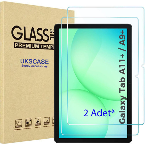 Samsung Galaxy Tab A11 Plus (A11+) / A9 Plus (A9+) 5G 11'' Uyumlu Temperli Cam Ekran Koruyucu 2 Adet