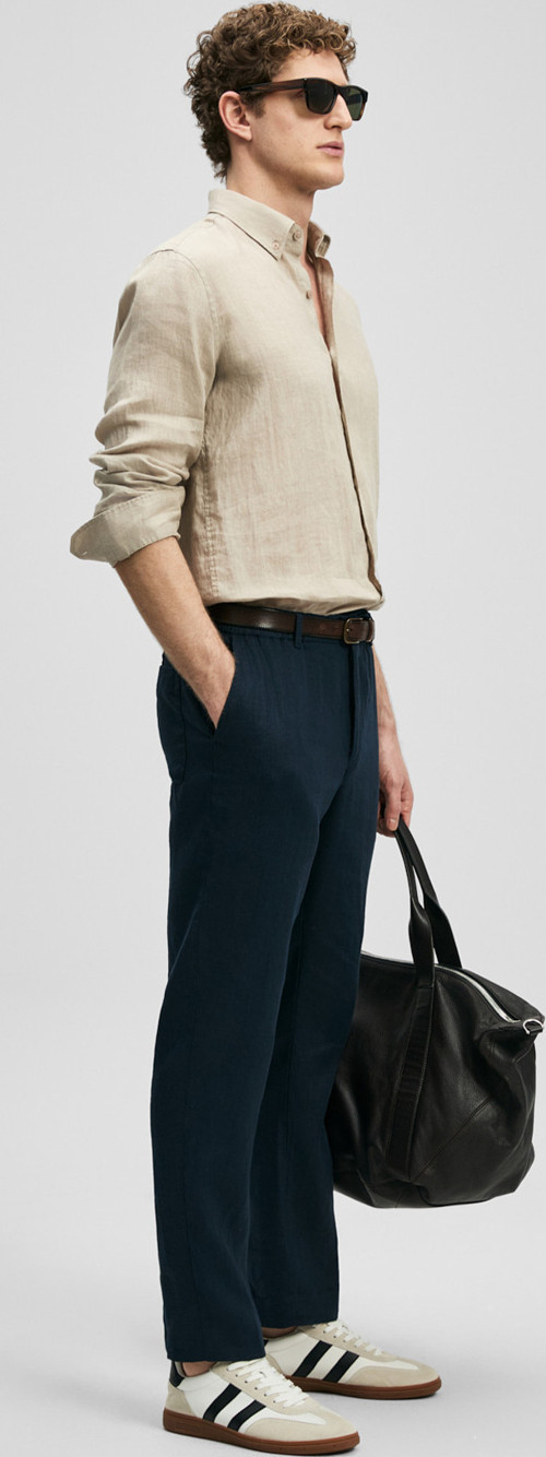 Karl Smart Erkek Chino Pantolon Slim Fit Lacivert