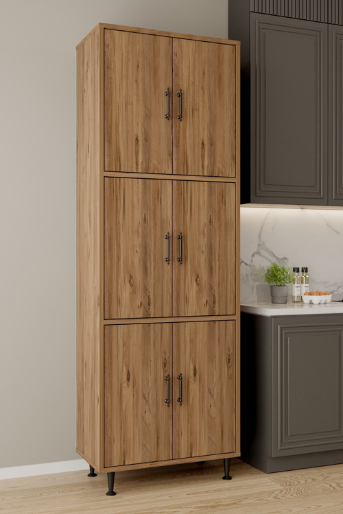 Ae-3015 Mercan 6 Kapaklı Çok Amaçlı Dolap Raflı Mutfak Kiler Banyo 195*63*35 Çok Amaçlı Dolap