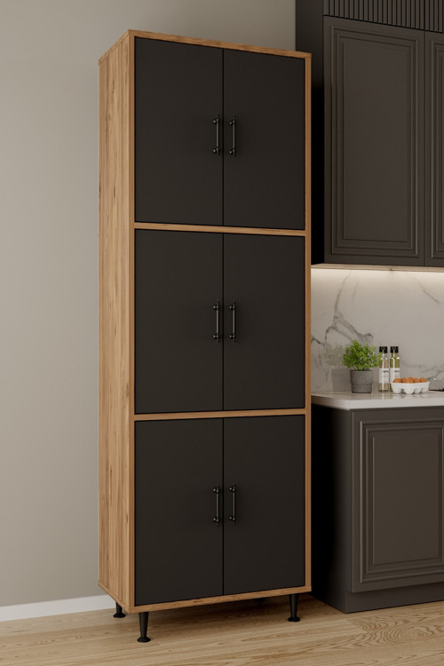 Ae-3015 Mercan 6 Kapaklı Çok Amaçlı Dolap Raflı Mutfak Kiler Banyo 195*63*35 Çok Amaçlı Dolap