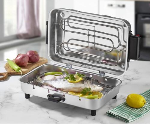 Elektrikli Izgara Elektrikli Barbekü Kapaklı Küçük Boy Klasik Model