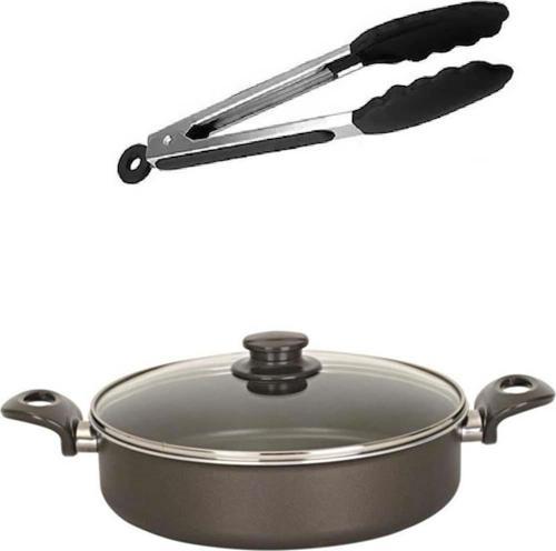 24 CM Karnıyarık Teflon Ve Altabi Silikon Maşa