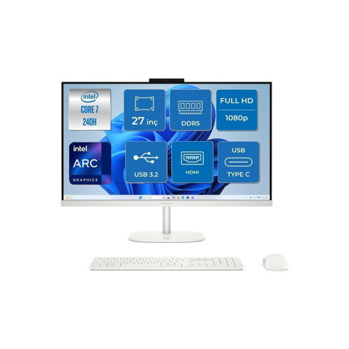 omnistudio 27-CU0008NT Intel Core 7 240H 32GB 2tb SSD Windows 11 Pro 27" IPS All In One D62C0EA Snertech
