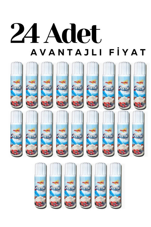 Krem Şanti Sprey 250 Gr 24 Adet - Cremio Sprey Krem Şanti 250 Ml. 12X2 Adet