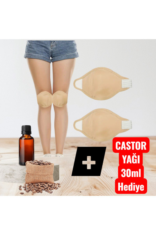 Guangzhou Organik Castor Yağı Kompres Paketi Seti - 2 Adet Ayarlanabilir Elastik Bant+Castor Yağı 🎁