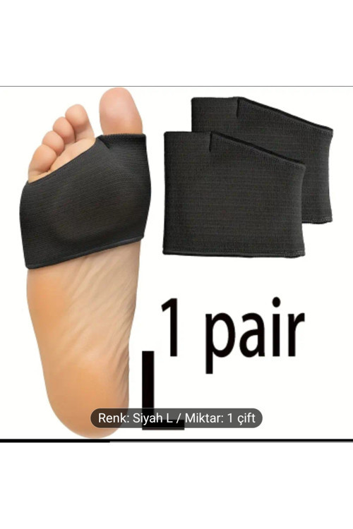Jınjıang 1 Çift Unisex Kaymaz Ve Metasarsal Ve Şok Emici Ayak Pedleri Günlük Kullanım İçin(L)