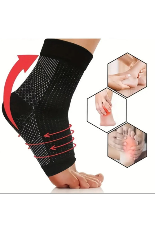 Donguan Sıkıştırma Çorapları Ayak Bileği Bandajı Açık Ayaklı Çoraplar Dış Mekan L/Xl