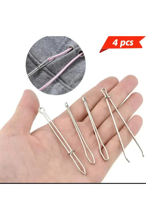 Yıwu 4 Ad Metal İplik Geçirici, Kolay Çekme İp Geçirici, Cımbızlı, Elastik Kemer Dikiş Aksesuarları
