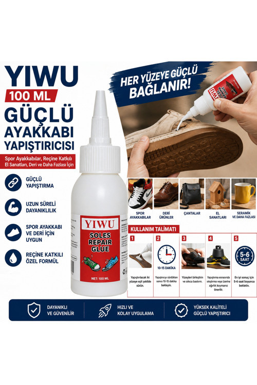Yıwu 100 Ml Güçlü Ayakkabı Yapıştırıcısı-Deri Ayakkabılar, Reçine Katkılı El Sanatları, Deri