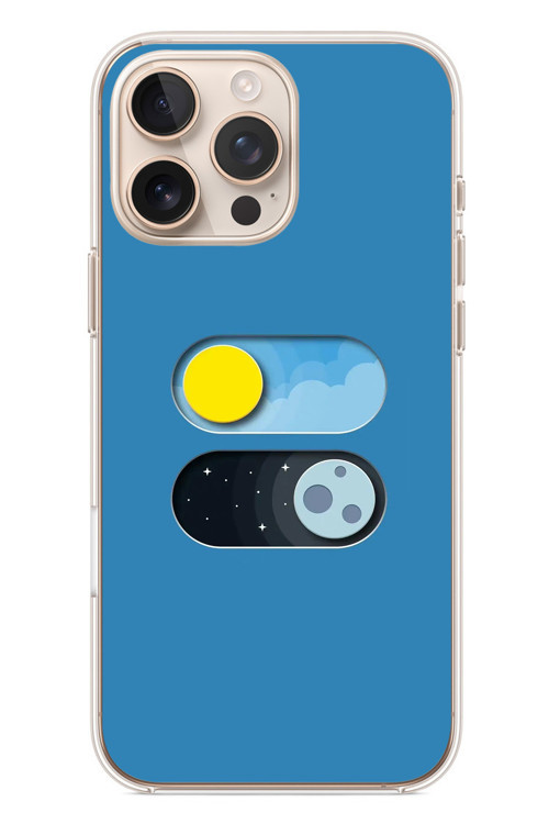 İphone 16 Pro Max Uyumlu Gece Gündüz Geçiş Baskılı Silikon Kılıf