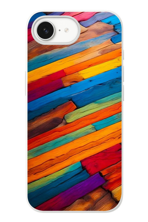 İphone 16e Uyumlu Renk Geçişleri Baskılı Silikon Kılıf