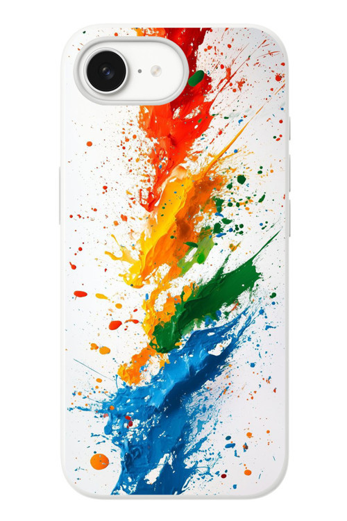 İphone 16e Uyumlu Renk Skalası Baskılı Silikon Kılıf