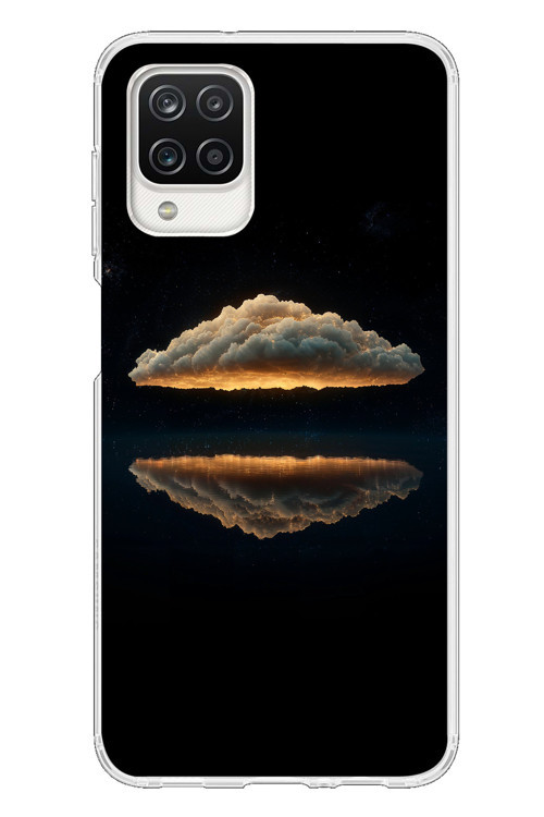 Samsung Galaxy A12 Uyumlu Bulut Yansıması Baskılı Silikon Kılıf
