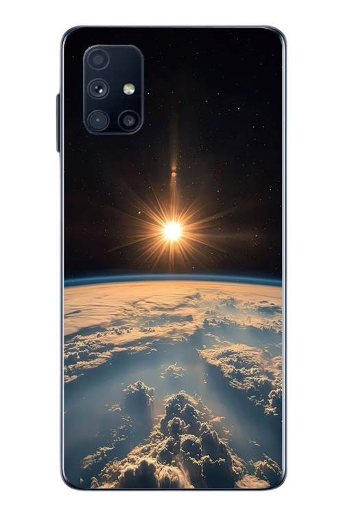 Samsung Galaxy M51 Uyumlu Uzay Günbatımı Baskılı Silikon Kılıf