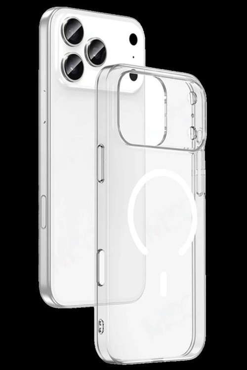 Apple İphone 17 Pro Combo Sert Şeffaf Magsafe Kapak - Şeffaf