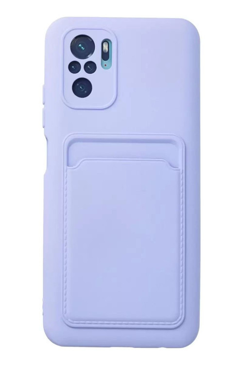 Redmi Note 10S Kılıf Kelvin Kartvizitli Silikon - Lila