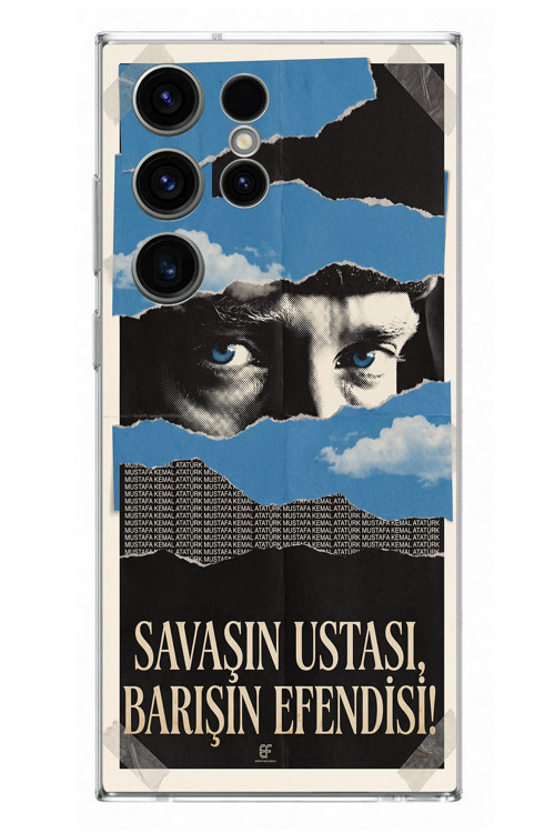 Samsung Galaxy S23 Ultra Uyumlu Savaşın Ustası Atatürk Baskılı Silikon Kılıf