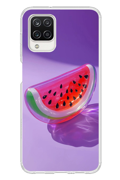 Samsung Galaxy A12 Uyumlu Karpuz Jelibon Baskılı Silikon Kılıf
