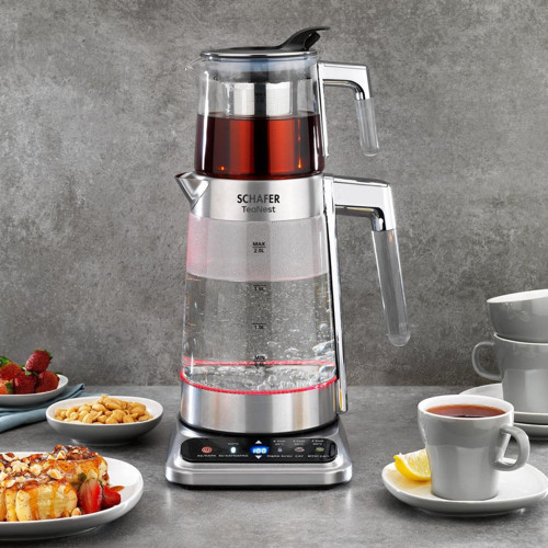 TeaNest Dijital Cam Çay Makinesi-Inox