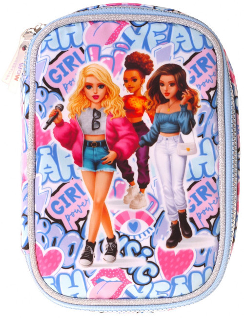 Kız Çocuk Lila Music Desenli Organizer Düzenleyici Kalem Çantası - W6046