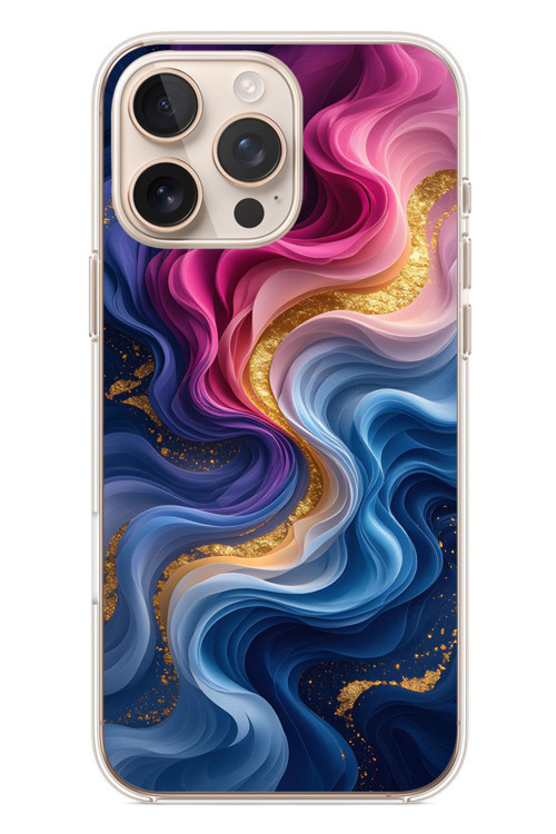 İphone 16 Pro Max Uyumlu Renk Katranı Baskılı Silikon Kılıf