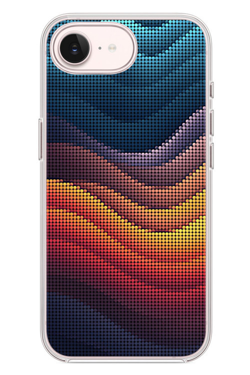 İphone 17e Uyumlu Noktalı Renkler Baskılı Silikon Kılıf