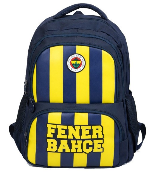 Dört Bölmeli Erkek Çocuk Yazılı Mavi - Sarı Okul Sırt Çantası - 70013