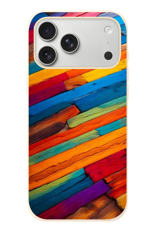 İphone 17 Pro Max Uyumlu Renk Geçişleri Baskılı Silikon Kılıf